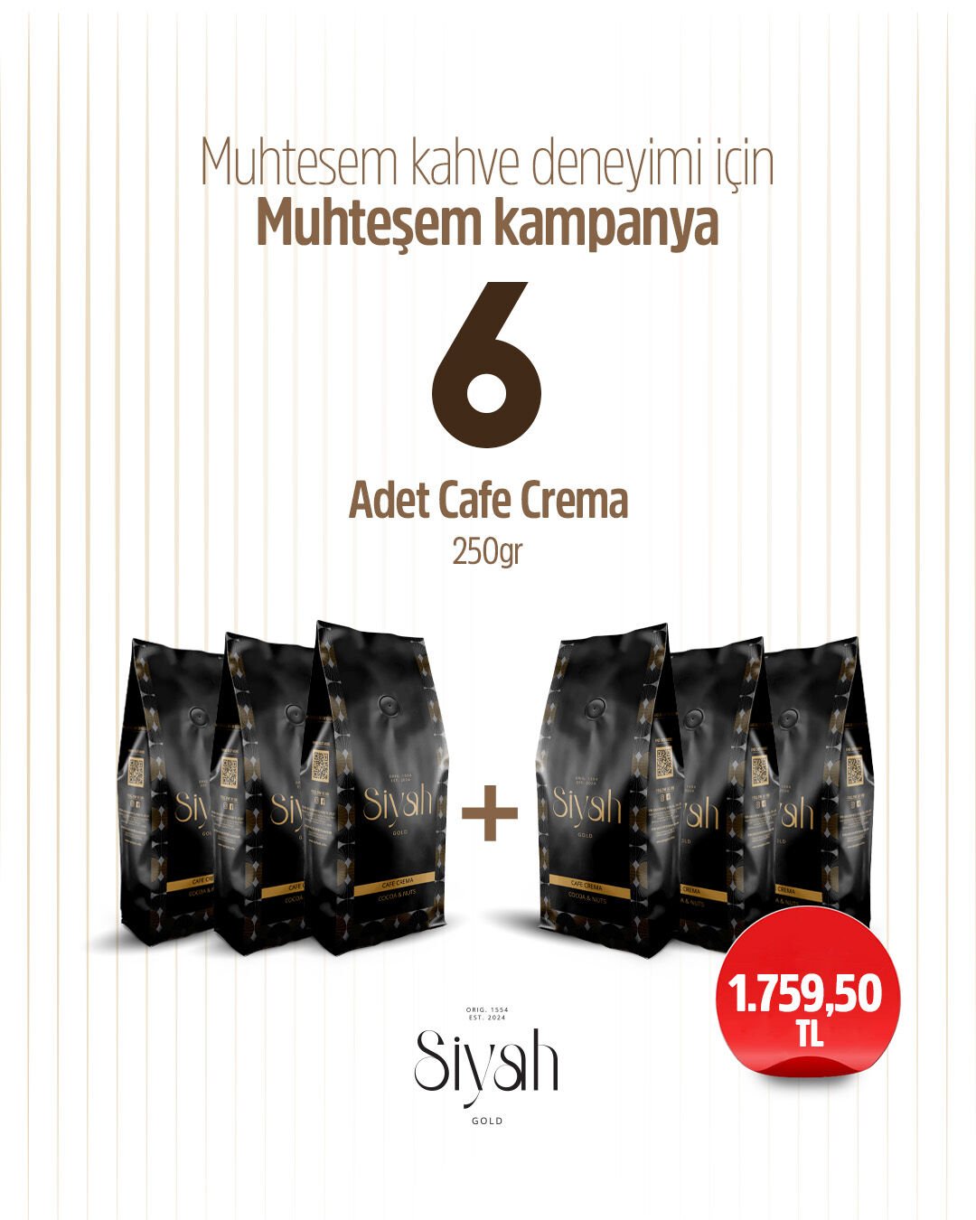 CAFE CREMA  250 GR X 6